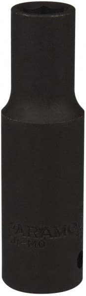 Paramount - 1/2" Drive 7/16" Deep Impact Socket - 6 Points, 3-5/16" OAL - Exact Tooling