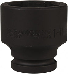 Paramount - 3/4" Drive 1-11/16" Standard Impact Socket - 6 Points, 2-7/16" OAL - Exact Tooling