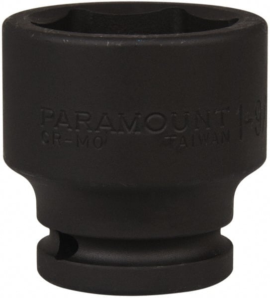 Paramount - 3/4" Drive 1-9/16" Standard Impact Socket - 6 Points, 2-9/32" OAL - Exact Tooling