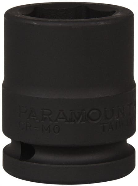 Paramount - 3/4" Drive 1-1/16" Standard Impact Socket - 6 Points, 2-3/32" OAL - Exact Tooling