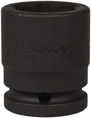 Paramount - 3/4" Drive 1-3/16" Standard Impact Socket - 6 Points, 2-3/32" OAL - Exact Tooling