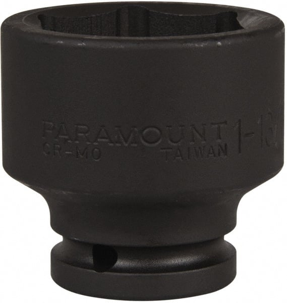 Paramount - 3/4" Drive 1-13/16" Standard Impact Socket - 6 Points, 2-7/16" OAL - Exact Tooling