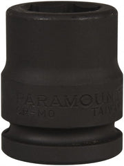 Paramount - 3/4" Drive 25mm Standard Impact Socket - 6 Points, 2-3/32" OAL - Exact Tooling