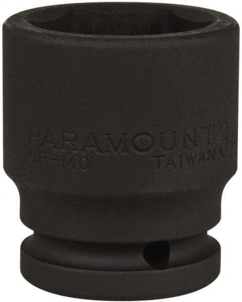 Paramount - 3/4" Drive 34mm Standard Impact Socket - 6 Points, 2-1/4" OAL - Exact Tooling