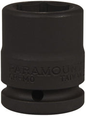 Paramount - 3/4" Drive 27mm Standard Impact Socket - 6 Points, 2-3/32" OAL - Exact Tooling
