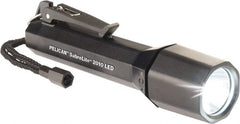 Pelican Products, Inc. - Plastic Industrial Tactical Flashlight - 161 Lumens, 22 hr Runtime, White LED Bulb, Black Body, 3 C Alkaline Batteries Included - Exact Tooling