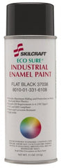 Ability One - Gray, Flat, Enamel Spray Paint - 8 to 10 Sq Ft per Can, 11 oz Container - Exact Tooling