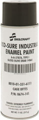 Ability One - Olive Drab, Gloss, Enamel Spray Paint - 8 to 10 Sq Ft per Can, 11 oz Container - Exact Tooling