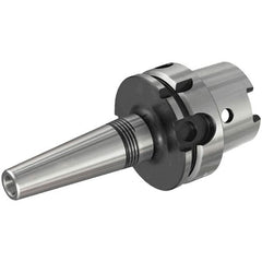 Iscar - 10mm Hole Diam, HSK63A Taper Shank Shrink Fit Tool Holder & Adapter - 111mm Projection, 16mm Nose Diam, 41mm Clamping Depth, 25,000 RPM, Through Coolant - Exact Tooling