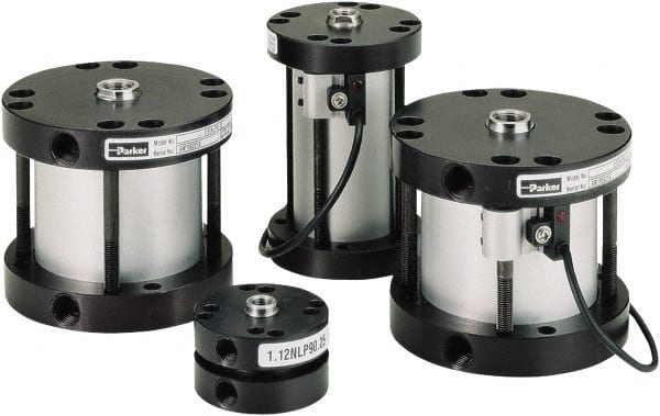 Parker - 2" Stroke x 2" Bore Single Acting Air Cylinder - 1/8 Port, 1/2-20 Rod Thread, -10 to 200°F - Exact Tooling