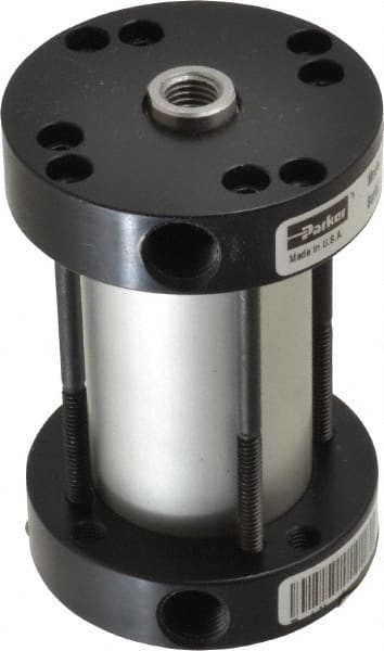 Parker - 1" Stroke x 1-1/8" Bore Double Acting Air Cylinder - 1/8 Port, 5/16-24 Rod Thread, -10 to 200°F - Exact Tooling