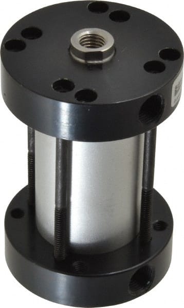Parker - 2" Stroke x 1-1/8" Bore Double Acting Air Cylinder - 1/8 Port, 5/16-24 Rod Thread, -10 to 200°F - Exact Tooling