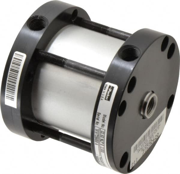 Parker - 2" Stroke x 2-1/2" Bore Double Acting Air Cylinder - 1/4 Port, 1/2-20 Rod Thread, -10 to 200°F - Exact Tooling