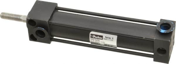 Parker - 3" Stroke x 3/4" Bore Double Acting Air Cylinder - 1/8 Port, 1/4-20 Rod Thread, 200 Max psi, -10 to 165°F - Exact Tooling
