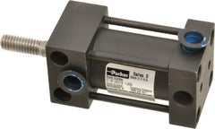 Parker - 1" Stroke x 1" Bore Double Acting Air Cylinder - 1/8 Port, 5/16-18 Rod Thread, 200 Max psi, -10 to 165°F - Exact Tooling