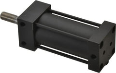 Parker - 2" Stroke x 1-1/4" Bore Double Acting Air Cylinder - 1/8 Port, 3/8-24 Rod Thread, 200 Max psi, -10 to 165°F - Exact Tooling