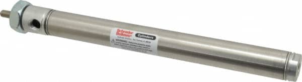 Parker - 6" Stroke x 3/4" Bore Double Acting Air Cylinder - 1/8 Port, 1/4-28 Rod Thread, 250 Max psi, 14 to 140°F - Exact Tooling