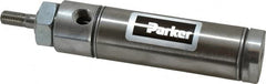Parker - 1-1/2" Stroke x 1-1/16" Bore Double Acting Air Cylinder - 1/8 Port, 5/16-24 Rod Thread, 250 Max psi, 14 to 140°F - Exact Tooling