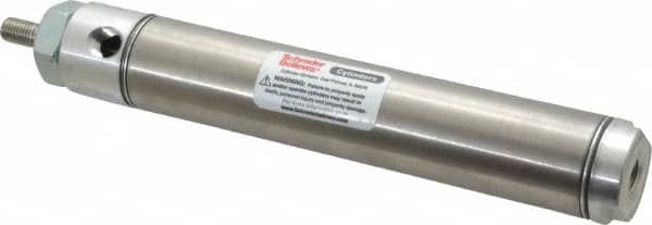 Parker - 4" Stroke x 1-1/16" Bore Double Acting Air Cylinder - 1/8 Port, 5/16-24 Rod Thread, 250 Max psi, 14 to 140°F - Exact Tooling
