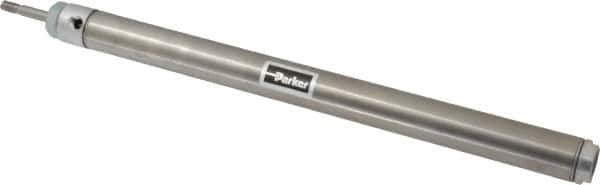 Parker - 12" Stroke x 1-1/16" Bore Double Acting Air Cylinder - 1/8 Port, 5/16-24 Rod Thread, 250 Max psi, 14 to 140°F - Exact Tooling
