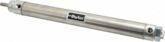 Parker - 8" Stroke x 1-1/16" Bore Double Acting Air Cylinder - 1/8 Port, 5/16-24 Rod Thread, 250 Max psi, 14 to 140°F - Exact Tooling