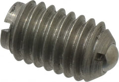 Gibraltar - 3/8-16, 0.187" Ball Diam, 5/8" Body Length, 0.048" Max Ball Reach, Threaded Ball Plunger - Stainless Steel Body, Stainless Steel Ball, 5 Lb Initial End Force, 10 Lb Final End Force, Locking Element - Exact Tooling