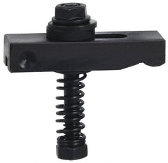 Value Collection - 5/16-18 Tap Size, Steel Strap Clamp Assembly - Single End Clamp, Radius Strap Nose, 1/2" Strap Thickness, 7/16" Travel, 2-3/4" Strap Len, 1-1/4" Strap Width - Exact Tooling