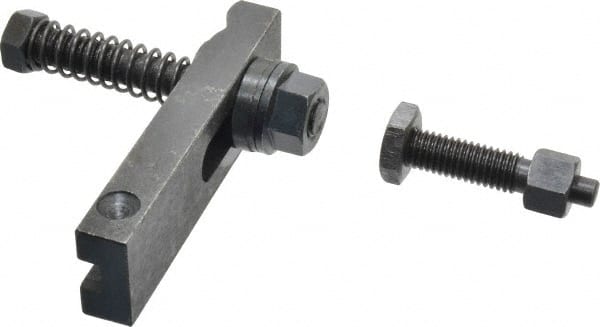 Value Collection - 1/2-13 Tap Size, Steel Strap Clamp Assembly - Single End Clamp, Radius Strap Nose, 5/8" Strap Thickness, 1-1/2" Travel, 4-1/2" Strap Len, 1-1/4" Strap Width - Exact Tooling