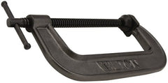 Hargrave - Light-Duty 14" Max Opening, 3-3/4" Throat Depth, Ductile Iron Standard C-Clamp - 2,850 Lb Capacity, 0" Min Opening, Standard Throat Depth - Exact Tooling