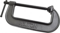 Wilton - Light-Duty 6" Max Opening, 2-3/4" Throat Depth, Ductile Iron Standard C-Clamp - 2,450 Lb Capacity, 0" Min Opening, Standard Throat Depth - Exact Tooling