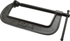 Wilton - Light-Duty 8" Max Opening, 3-1/4" Throat Depth, Ductile Iron Standard C-Clamp - 2,750 Lb Capacity, 0" Min Opening, Standard Throat Depth - Exact Tooling