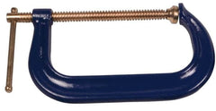 Armstrong - Regular-Duty 8" Max Opening, 2-1/4" Throat Depth, Forged Steel Standard C-Clamp - 12,500 Lb Capacity, 4" Min Opening, Standard Throat Depth - Exact Tooling