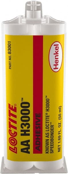 Loctite - 50 mL Cartridge Two Part Acrylic Adhesive - 5 min Working Time, 4,150 psi Shear Strength - Exact Tooling