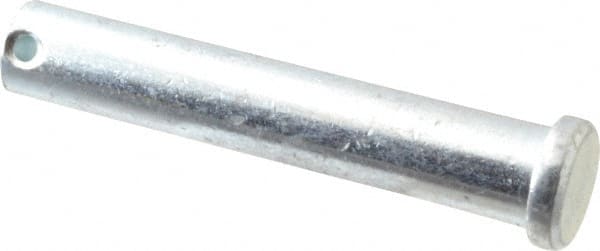 Made in USA - 5/8" Pin Diam, 3-1/2" OAL, Standard Clevis Pin - 5/32" Hole, 3-11/32" Usable Length, Zinc-Plated Steel - Exact Tooling