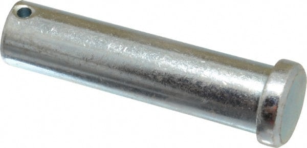 Made in USA - 3/4" Pin Diam, 3" OAL, Standard Clevis Pin - 5/32" Hole, 2-27/32" Usable Length, Zinc-Plated Steel - Exact Tooling
