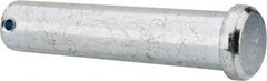 Made in USA - 3/4" Pin Diam, 3-1/2" OAL, Standard Clevis Pin - 5/32" Hole, 3-11/32" Usable Length, Zinc-Plated Steel - Exact Tooling