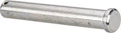 Made in USA - 3/4" Pin Diam, 5" OAL, Standard Clevis Pin - 5/32" Hole, 4-27/32" Usable Length, Uncoated Steel - Exact Tooling