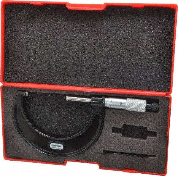 Starrett - 2 to 3" Range, 0.001" Graduation, Mechanical Outside Micrometer - Ratchet Stop Thimble, Accurate to 0.0001" - Exact Tooling