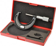 Starrett - 25 to 50mm Range, 0.01mm Graduation, Mechanical Outside Micrometer - Ratchet Stop Thimble, Accurate to 0.002mm - Exact Tooling