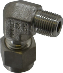 Ham-Let - 1/4" OD, Grade 316Stainless Steel Male Elbow - Comp x MNPT Ends - Exact Tooling