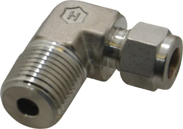 Ham-Let - 3/8" OD, Grade 316Stainless Steel Male Elbow - Comp x MNPT Ends - Exact Tooling
