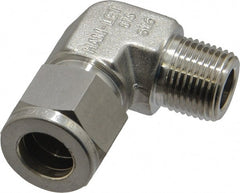 Ham-Let - 1/2" OD, Grade 316Stainless Steel Male Elbow - Comp x MNPT Ends - Exact Tooling