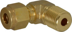 Ham-Let - 1/4" OD, Brass Male Elbow - Comp x MNPT Ends - Exact Tooling