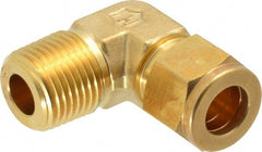 Ham-Let - 1/2" OD, Brass Male Elbow - Comp x MNPT Ends - Exact Tooling