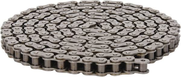 Morse - 5/8" Pitch, ANSI 50, Single Strand Roller Chain - Chain No. 50, 10 Ft. Long, 0.4" Roller Diam, 3/8" Roller Width - Exact Tooling