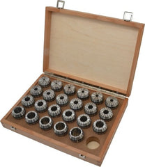 Parlec - 23 Piece, 4mm to 26mm Capacity, ER Collet Set - Increments of 1mm, Series ER40 - Exact Tooling