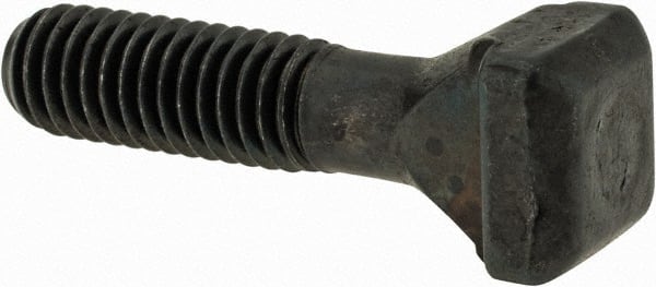 Gibraltar - M6 x 1, 15mm Thread Length, 6mm Slot Width, Black Oxide, Steel T Slot Bolt - 25mm Length Under Head, Grade 10.9, 10mm Head Width x 4mm Head Height - Exact Tooling