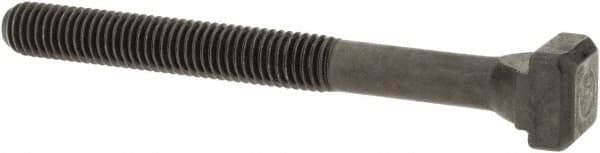 Gibraltar - M8 x 1.25, 50mm Thread Length, 8mm Slot Width, Black Oxide, Steel T Slot Bolt - 80mm Length Under Head, Grade 10.9, 13mm Head Width x 6mm Head Height - Exact Tooling
