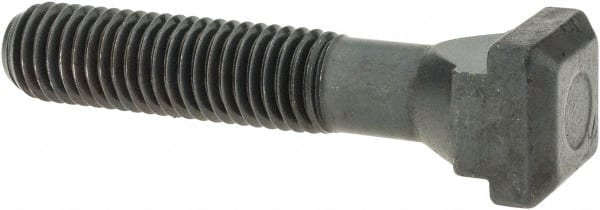 Gibraltar - M12 x 1.75, 45mm Thread Length, 12mm Slot Width, Black Oxide, Steel T Slot Bolt - 63mm Length Under Head, Grade 10.9, 18mm Head Width x 7mm Head Height - Exact Tooling