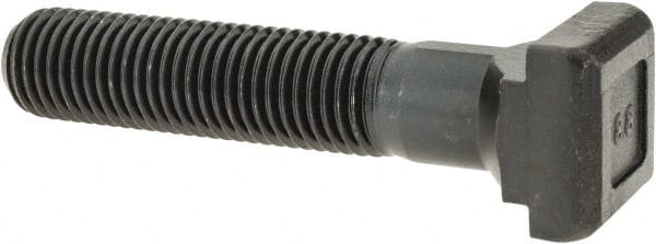 Gibraltar - M16 x 2, 55mm Thread Length, 16mm Slot Width, Black Oxide, Steel T Slot Bolt - 80mm Length Under Head, Grade 8.8, 25mm Head Width x 9mm Head Height - Exact Tooling